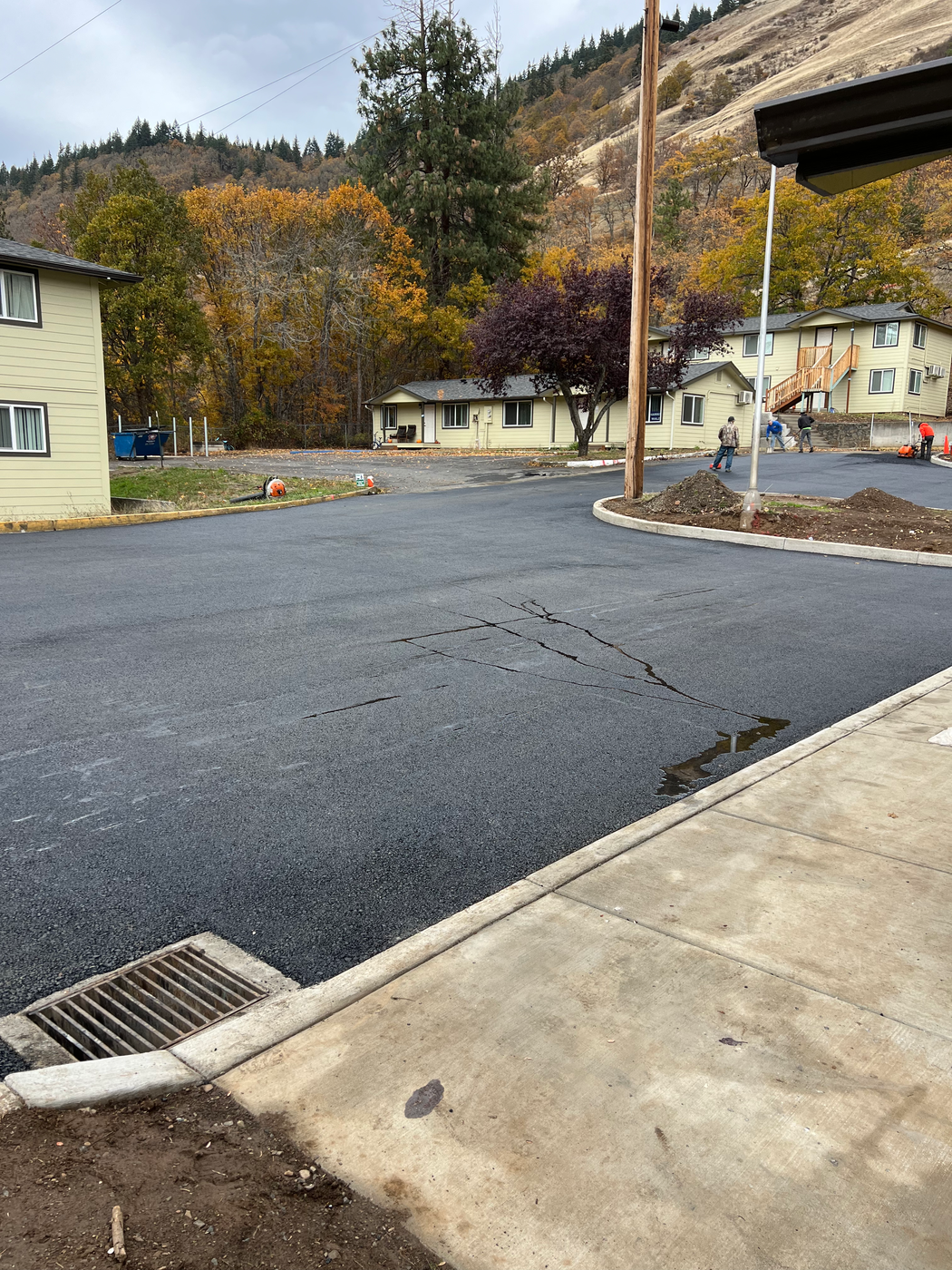 Finished asphalt paving project