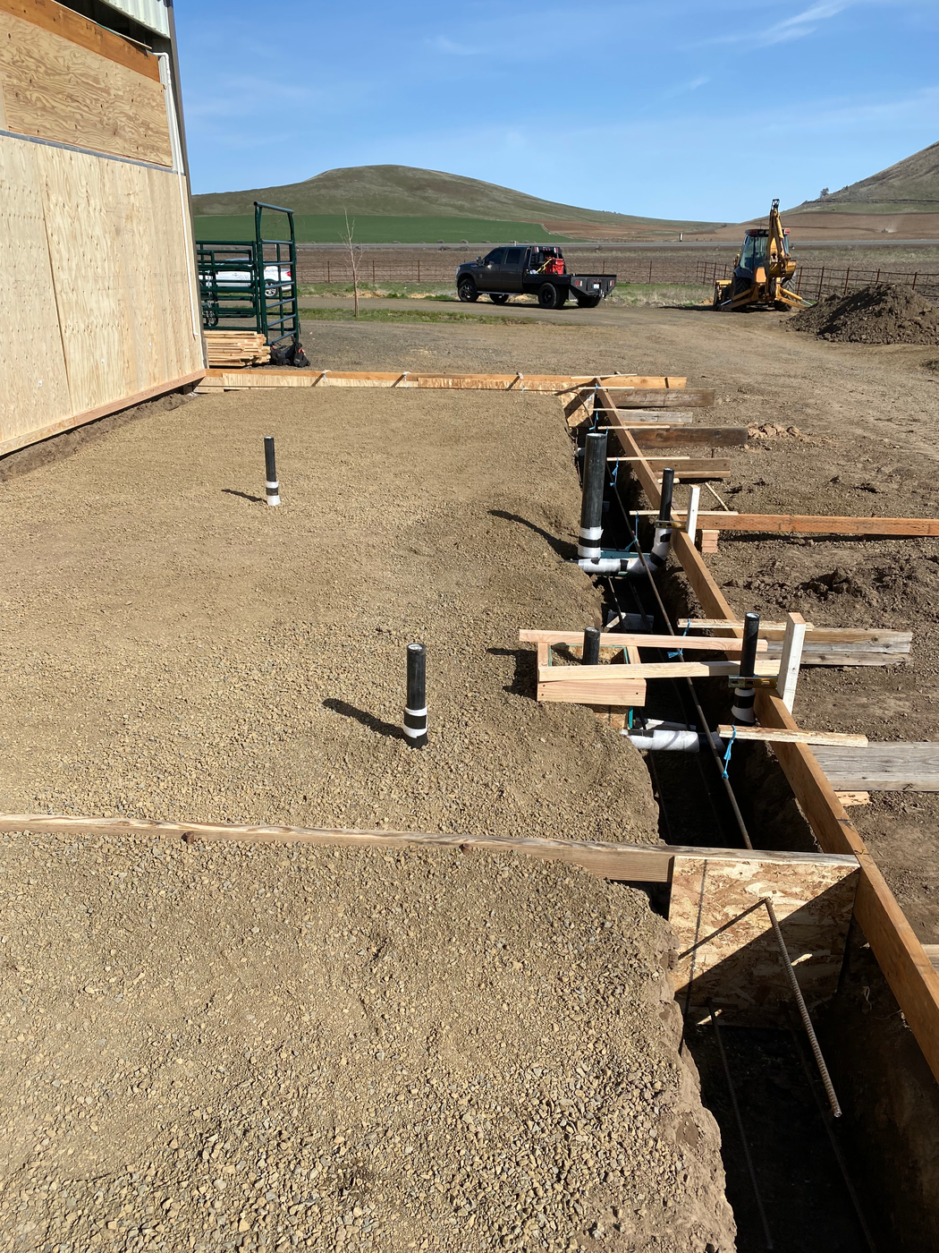 Underground water line plumbing work